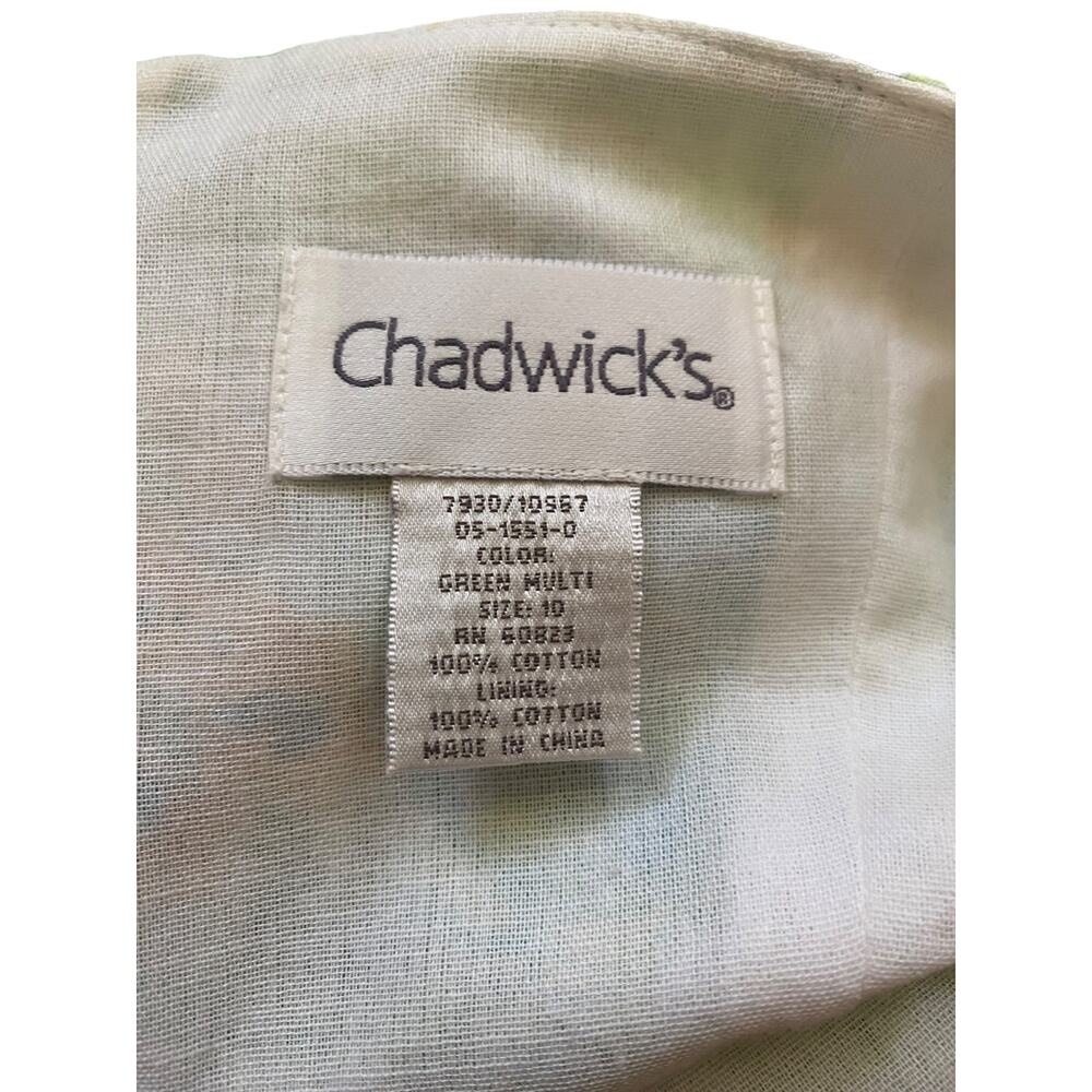 Chadwick’s Size 10 Strapless Multi color green  Dress Summer Lining Comfortable - Picture 12 of 12